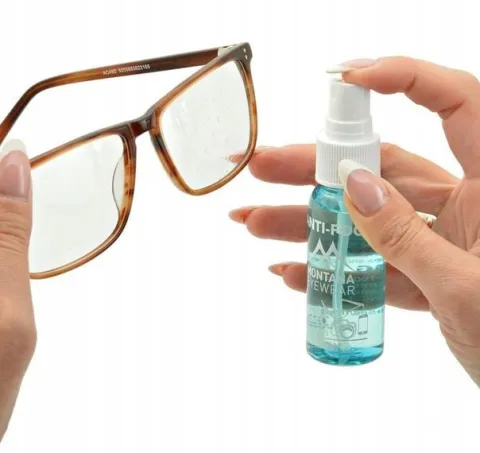 2x 30ml Płyn ANTI-FOG przeciw parowaniu + 2x Ściereczka + 2x Etui twarde