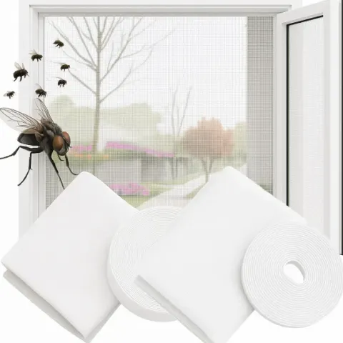 2x moskitiera siatka na okno mocna okienna muchy owady 150x180 + rzep 2szt