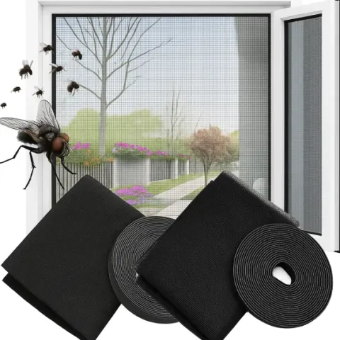 2x moskitiera siatka na okno mocna okienna muchy owady 150x180 + rzep 2szt