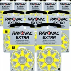 80x NAJMOCNIEJSZE BATERIE RAYOVAC EXTRA DO APARATÓW SŁUCHOWYCH 10 MF