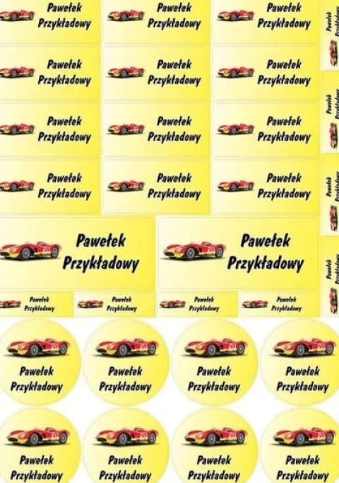 30x Naklejki etykiety imienne wodoodporne do szkoły na przybory dla chłopca