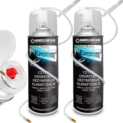 2X NANOCLEAN 400ML DO CZYSZCZENIA ODGRZYBIANIA KLIMATYZACJI BIOBÓJCZY ATEST