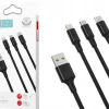 XO Kabel 3w1 USB Lightning + USB-C + microUSB, Przewód 3w1 USB Lightning