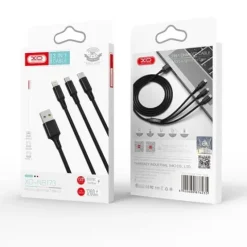 XO Kabel 3w1 USB Lightning + USB-C + microUSB, Przewód 3w1 USB Lightning