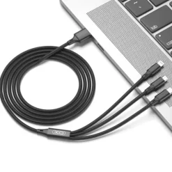 XO Kabel 3w1 USB Lightning + USB-C + microUSB, Przewód 3w1 USB Lightning