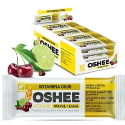 25x OSHEE Vitamin musli bar baton witamina C500 wiśnia limonka 40 g