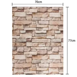 10x PANELE 3D ŚCIENNE SAMOPRZYLEPNE PIANKA XPE CEGŁA BEŻOWA TAPETA 77x70cm