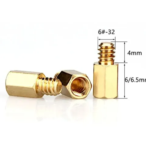 6x Podkładka calowa dystans płyty głównej UNC 6#32 6-32 6.5 mosiężny spacer