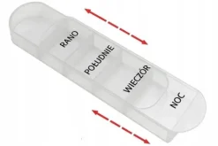 2 x Pojemnik na leki kasetka pudełko na tabletki 7 dni 4 pory dnia