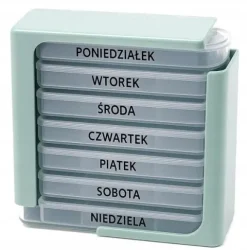 2 x Pojemnik na leki kasetka pudełko na tabletki 7 dni 4 pory dnia