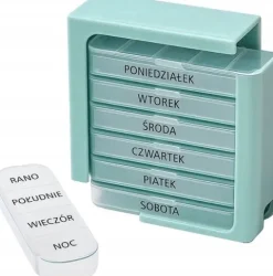 2 x Pojemnik na leki kasetka pudełko na tabletki 7 dni 4 pory dnia