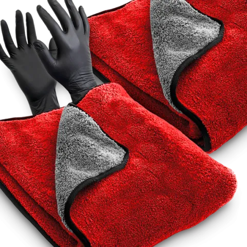 2x RĘCZNIK Z MIKROFIBRY DO OSUSZANIA SAMOCHODU 90x60 XXL ULTRA CHŁONNY
