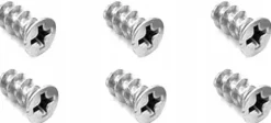 6x Śruba wentylatora M5 X 10mm gwiazdka srebrna