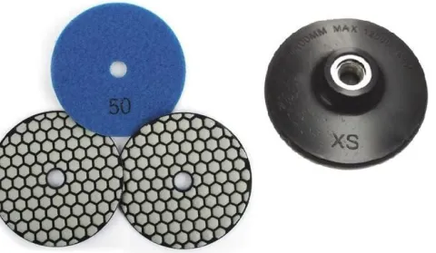 3 x TARCZA DIAMENTOWA DO SZLIFOWANIA GRESU SPIEKU NA SUCHO 100mm + DYSK
