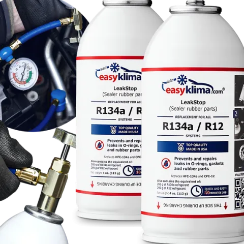 2x Uszczelniacz + Gaz Do Napełniania Klimatyzacji W Aucie R134A R12 Czynnik