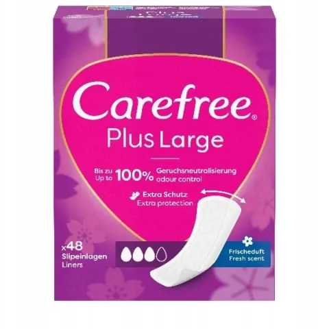 5x Zestaw Carefree Plus Large wkładki higieniczne 48 szt.