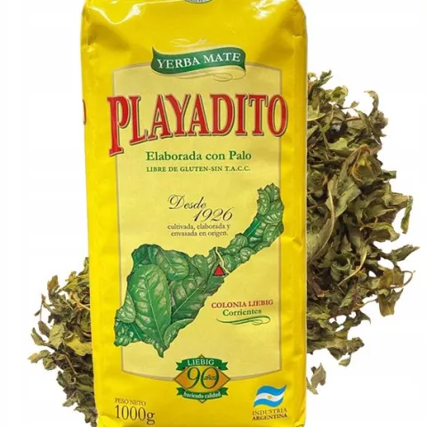 Yerba Mate Playadito Elaborada Con Palo Tradicional 1000g 1kg