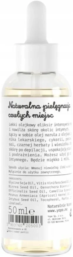 YOPE OLEJEK DO PIELĘGNACJI INTYMNEJ REGENERUJĄCY CZUŁY DOTYK 50 ML