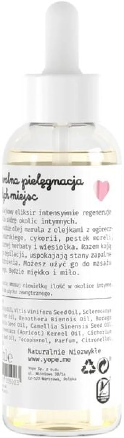YOPE OLEJEK DO PIELĘGNACJI INTYMNEJ REGENERUJĄCY CZUŁY DOTYK 50 ML