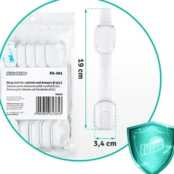 Zabezpieczenie otwierania szafek Ricokids 798100 6 szt białe