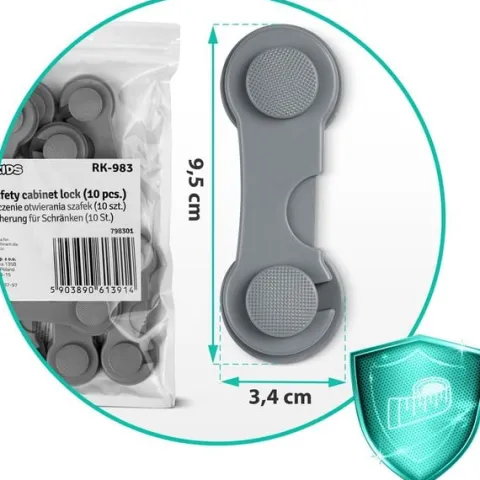 Zabezpieczenie otwierania szafek Ricokids 798301 10 szt szare
