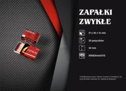 Zapałki krótkie MONONEGRO 100 pudełek (100 x ~38szt.) 44mm