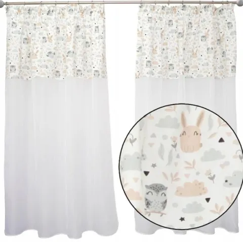 Zasłona firana BOHO pokój niemowlaka 300x160