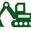 Zawieszka dekor ozdoba ażurowa KOPARKA bob szara
