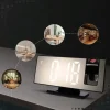 Zegar budzik elektorniczny cyfrowy z projektorem led lustro termometr