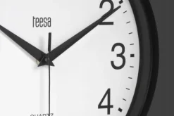 Zegar ścienny 25 cm Teesa czarny nowoczesny cichy
