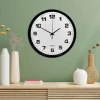 ZEGAR ŚCIENNY CZARNY 30cm na ścianę dekoracyjny klasyczny do kuchni