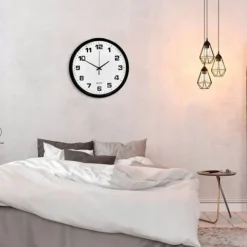ZEGAR ŚCIENNY CZARNY 30cm na ścianę dekoracyjny klasyczny do kuchni
