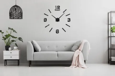 Zegar ścienny Diy BAST 3D czarny
