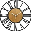 Zegar Ścienny 3D Metalowy Wiszący Vintage Rzymski Na Ścianę Loft 40cm Cichy