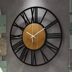 Zegar Ścienny 3D Metalowy Wiszący Vintage Rzymski Na Ścianę Loft 40cm Cichy