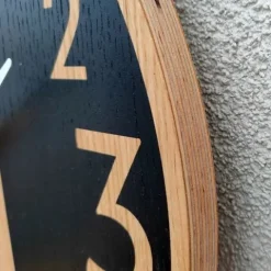 Zegar ścienny drewniany Dębowy ALFRED - 33 cm cichy, zegar do salonu