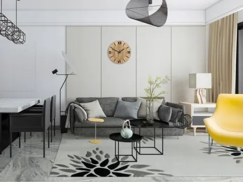 ZEGAR ŚCIENNY drewniany SANTIAGO 33 cm- czytelny - do salonu, ULTRA CICHY