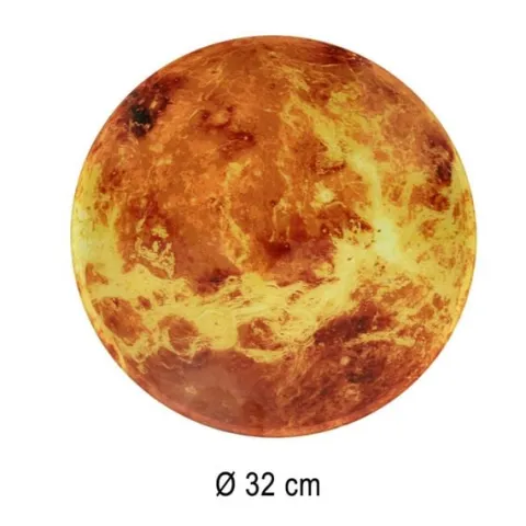 Zegar Ścienny Nowoczesny Planeta Mars z Wyświetlaczem LED 32 cm 12/24H