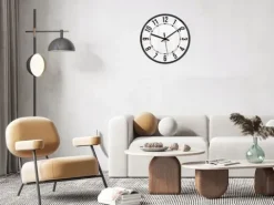 Zegar ścienny Oskar cichy czytelny nowoczesny Loft