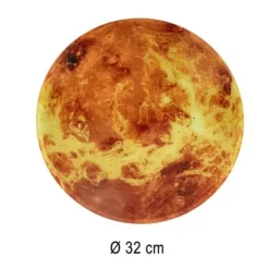 Zegar ścienny planeta mars z wyświetlaczem LED 32 cm pomarańczowy