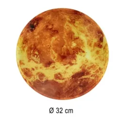 Zegar ścienny planeta mars z wyświetlaczem LED 32 cm pomarańczowy