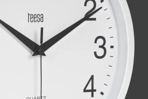 Zegar Ścienny Płynący Cichy I Płynny Ruch Wskazówek Średnica 25Cm