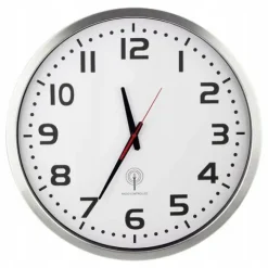 Zegar ścienny sterowany radiowo 50cm DCF77 aluminium