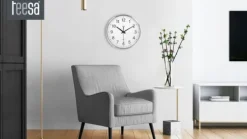 Zegar Ścienny Teesa Silver Srebrny 30Cm + Bateria