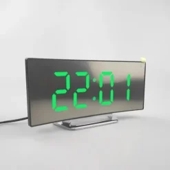 ZEGAR CYFROWY NOWOCZESNY ELEKTRONICZNY STOJĄCY BUDZIK LED ZIELONY