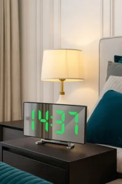 ZEGAR CYFROWY ZEGAREK ELEKTRONICZNY STOJĄCY TERMOMETR GODZINA BUDZIK