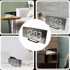 Zegar Elektroniczny Cyfrowy LED Zegarek Elektroniczny Budzik z