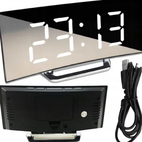 Zegar Elektroniczny Cyfrowy LED Zegarek Elektroniczny Budzik z
