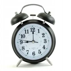 Zegar Retro BUDZIK klasyczny baterie GŁOŚNY alarm ZEGAREK Z KOWADEŁKIEM