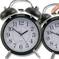 Zegar Retro BUDZIK klasyczny baterie GŁOŚNY alarm ZEGAREK Z
